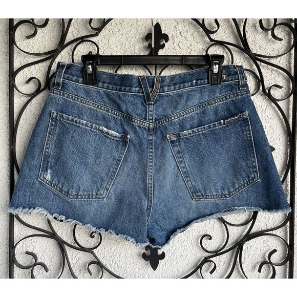 7 For All Mankind Monroe Cutt Off Shorts - Size 30 - Blue - Picture 8 of 12